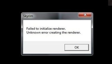 How do I fix Failed to initialize renderer issue?